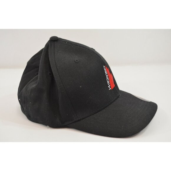 Wicked Canada Maple Leaf Hat Flex Fit Small / Medium Unisex Black Sports Hockey - Picture 5 of 8